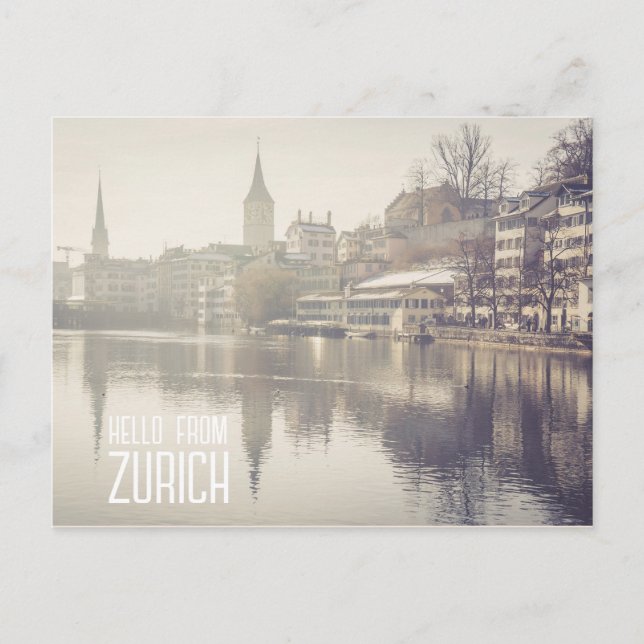 Carte Postale Bonjour de Zurich (Devant)