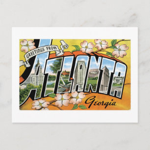 Carte Postale Bonjour depuis Atlanta, GA!