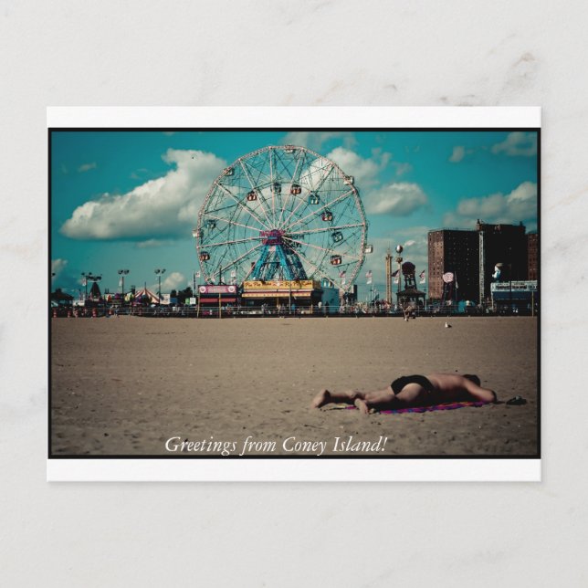 Carte Postale Bonjour depuis Coney Island ! (Devant)