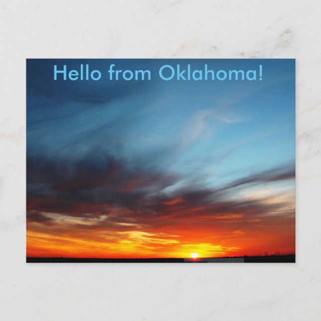 Carte Postale Bonjour depuis l'Oklahoms (Devant)