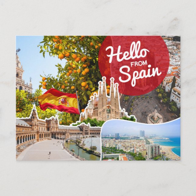 Carte Postale Bonjour d'Espagne (Devant)