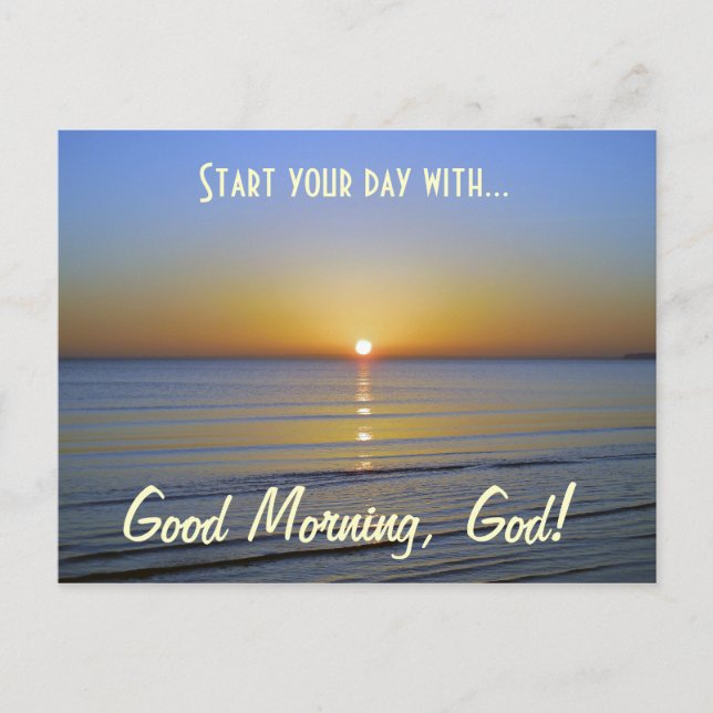 Carte Postale Bonjour, Dieu Inspiration Message chrétien (Devant)