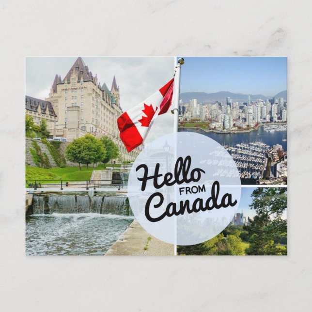 Carte Postale Bonjour du Canada (Devant)