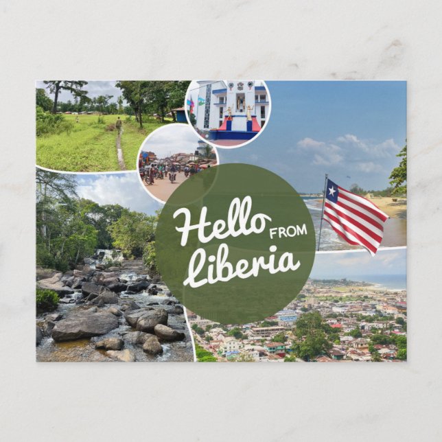 Carte Postale Bonjour du Liberia (Devant)