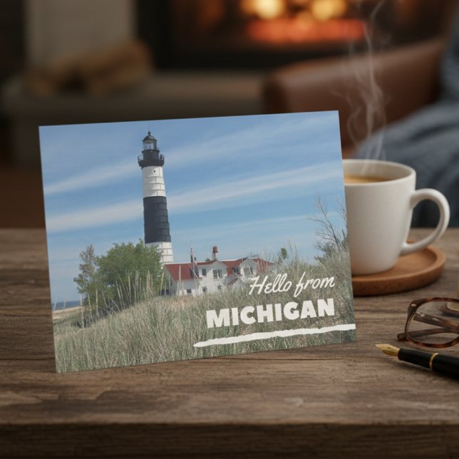 Carte Postale Bonjour Du Michigan (Capture the spirit of the Great Lakes.)