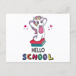 Carte Postale Bonjour école