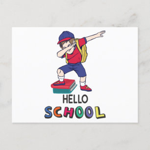 Carte Postale Bonjour école
