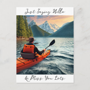 Carte Postale Bonjour et vous manquez beaucoup   Garder le conta