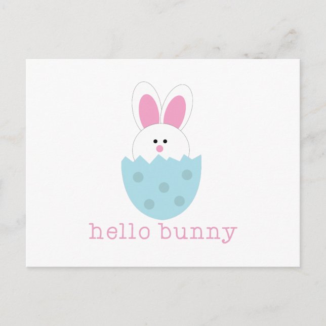 Carte Postale Bonjour Lapin (Devant)