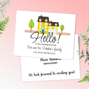 Carte Postale Bonjour, Modifiable Nous sommes nouveaux dans le q