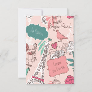 Carte postale Bonjour Paris Holiday & Seasons