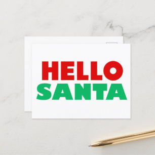 Carte Postale Bonjour père Noël