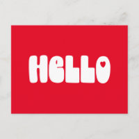 Bonjour Simple Retro Typographie Salutation en rou