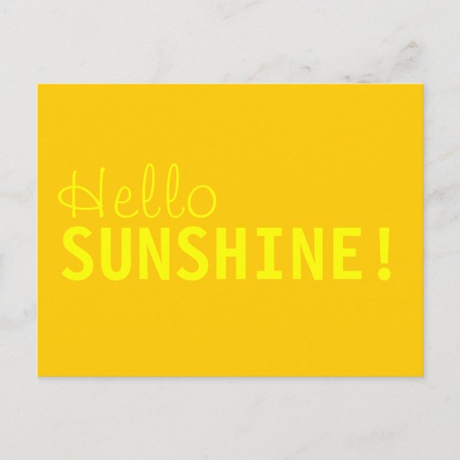 Carte postale Bonjour Sunshine (Devant)