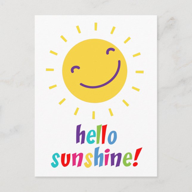 Carte Postale Bonjour Sunshine (Devant)