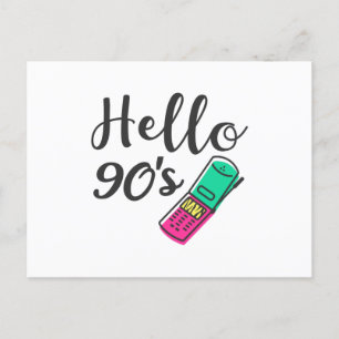 Carte Postale Bonjour téléphone cellulaire des années 90