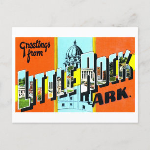 Carte Postale Bonjour vintage de Little Rock, Arkansas,
