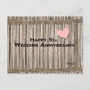 Carte Postale Bonne 5ème. Anniversaire mariage