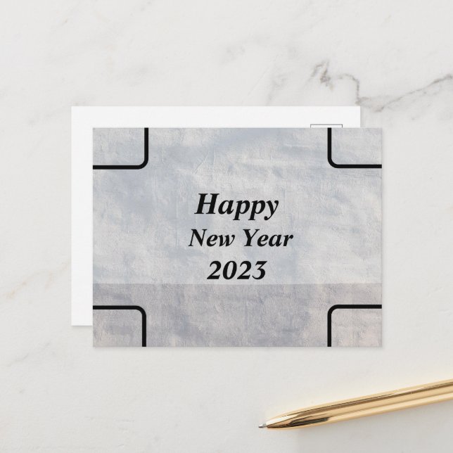 Carte postale Bonne année (Devant/Arrière en situation)