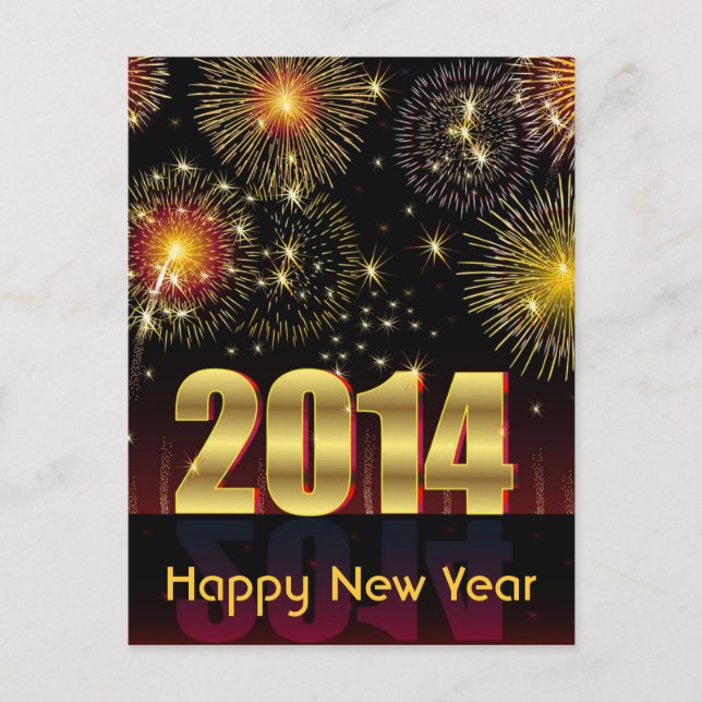 Carte postale Bonne année 2014 (Devant)