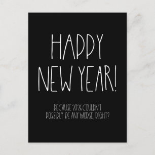 Carte Postale Bonne année 2024 Sarcastique drôle