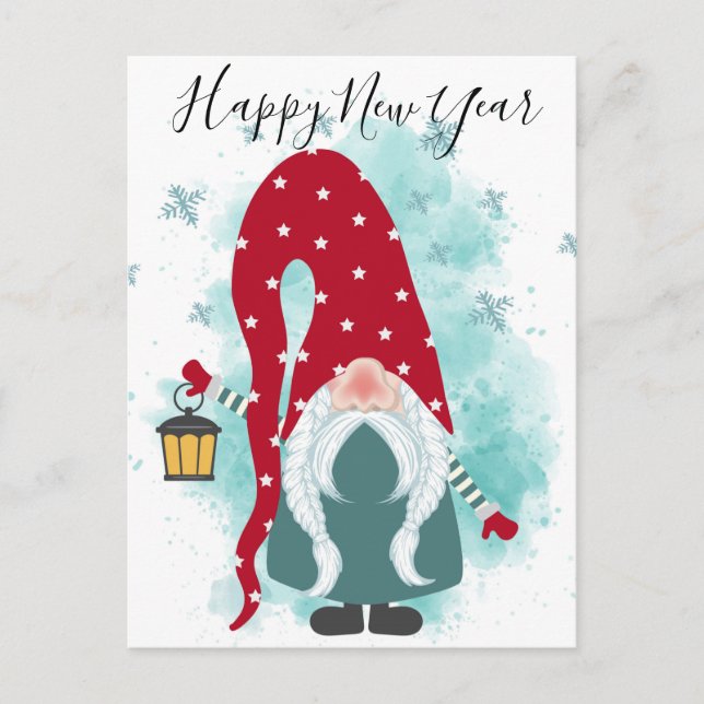 Carte Postale Bonne année Gnome (Devant)