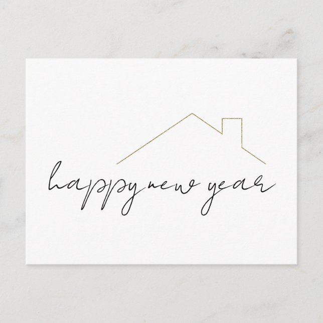 Carte Postale Bonne année immobilier (Devant)