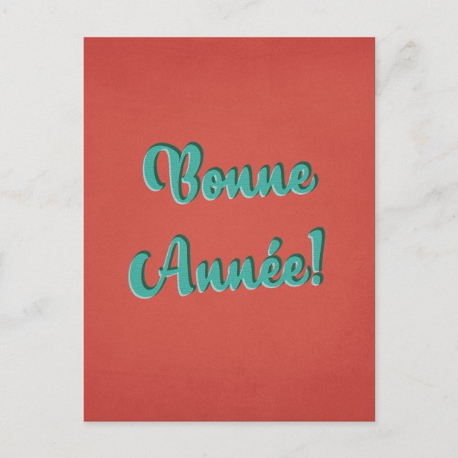 Carte Postale Bonne Année - Nouvel An français rétro (Devant)