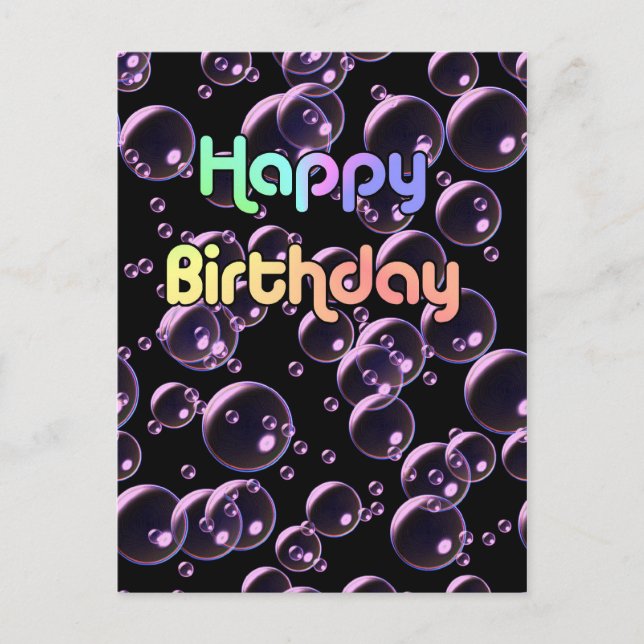 Carte Postale Bonne bulle d'anniversaire (Devant)