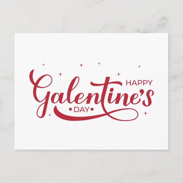 Carte Postale Bonne calligraphie de la Saint-Galentin en lettrag (Devant)