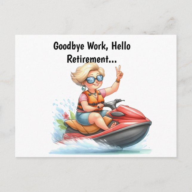 Carte Postale Bonne Citation De Retraite Pour Elle (Devant)