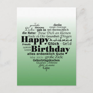 Carte Postale Bonne fête dans plusieurs langues