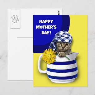Carte Postale Bonne fête des mères. Cute Kitten