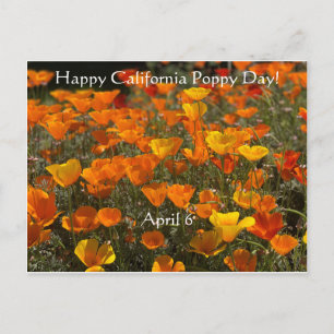 Carte Postale Bonne Fête du Pavot en Californie !
