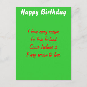 Carte Postale Bonne fête en Irlande