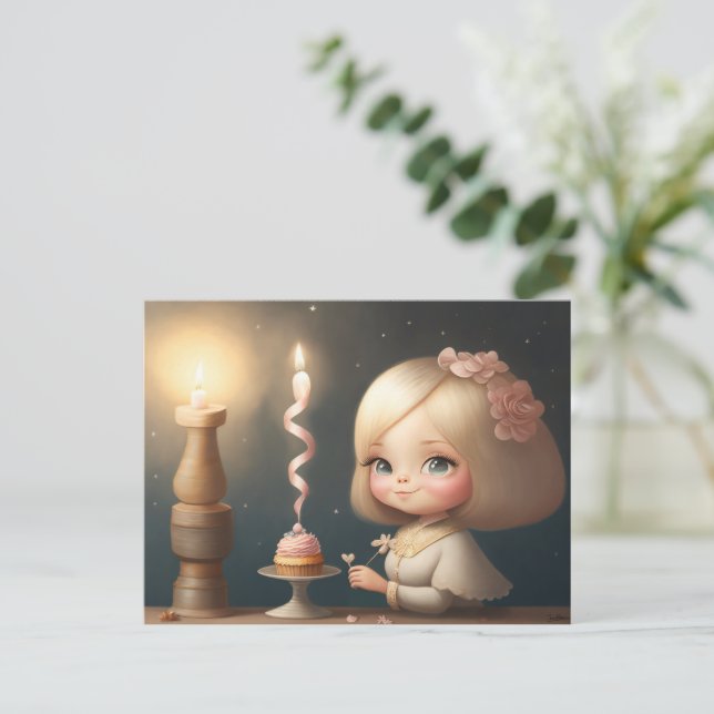 Carte Postale Bonne fille anniversaire 01 (Debout devant)