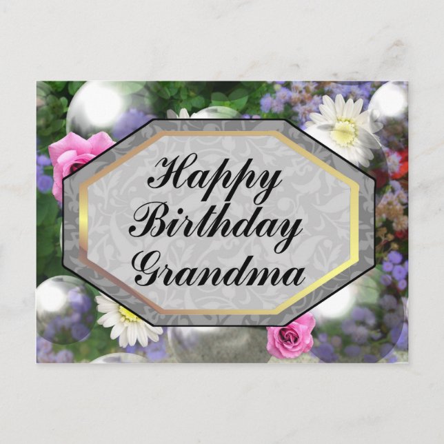 Carte Postale Bonne grand-mère d'anniversaire (Devant)