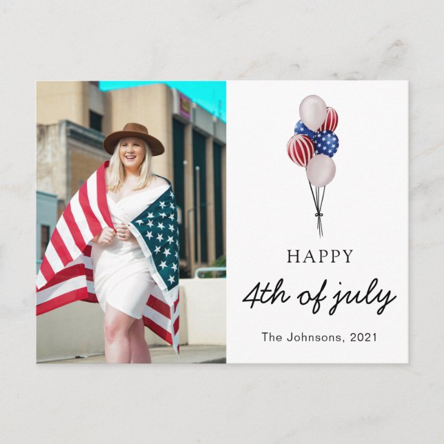 Carte Postale Bonne indépendance/4 juillet photo patriotique USA (Devant)