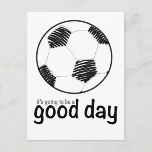 Carte Postale Bonne journée au football