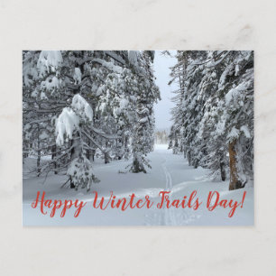 Carte Postale Bonne Journée des sentiers d'hiver!