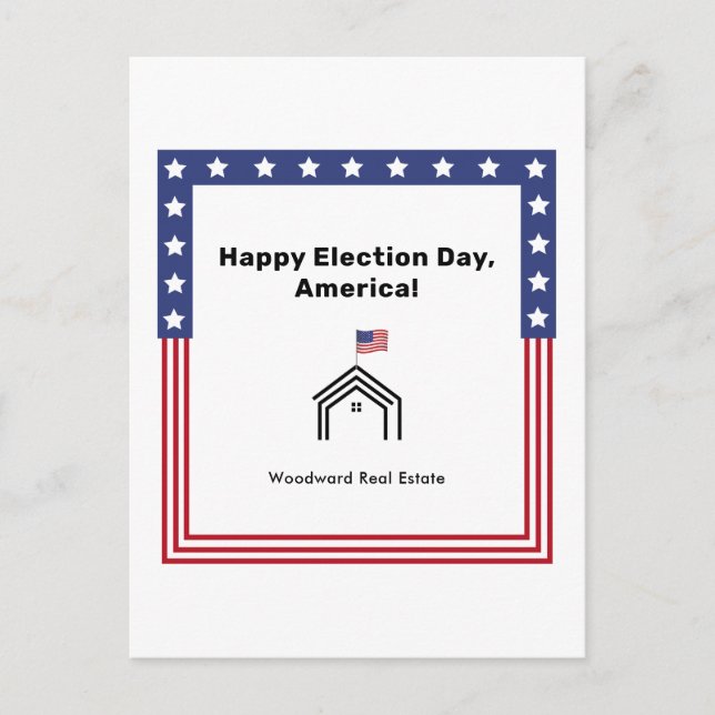 Carte Postale Bonne journée électorale, Amérique ! | Message de  (Devant)