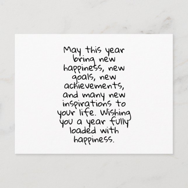 CARTE POSTALE BONNE NOUVELLE ANNÉE (Devant)