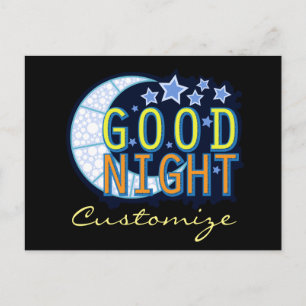Carte Postale Bonne nuit Croissant Lune Thunder_Cove