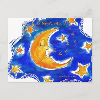 Carte Postale Bonne Nuit, Lune !