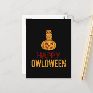 Carte Postale Bonne Owloween, Halloween