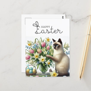Carte Postale Bonne Pâques pour les Amoureux de les chats