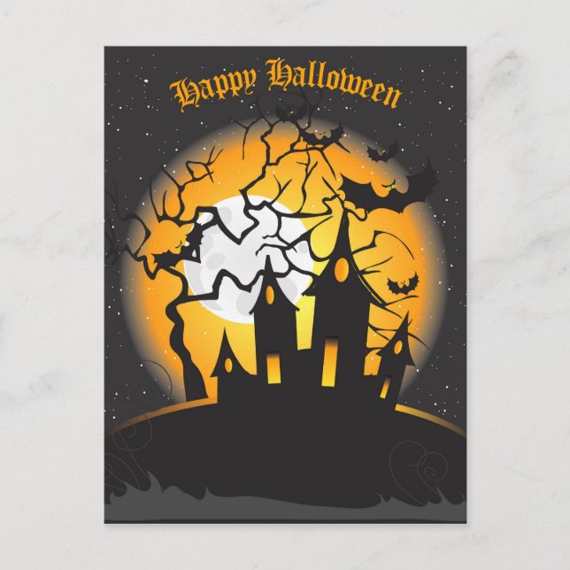 Carte Postale Bonne PostCard Halloween (Devant)