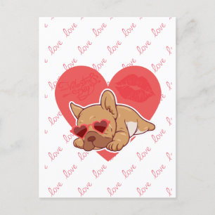 Carte Postale Bonne Saint Valentin   French Bulldog