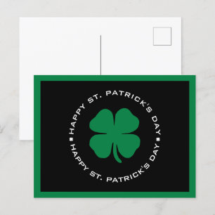 Carte Postale Bonne St. Patrick's Day Shamrock Lucky Charm