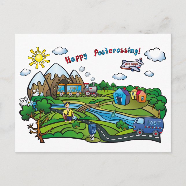 Carte postale "Bonne traversée postale !" (Devant)